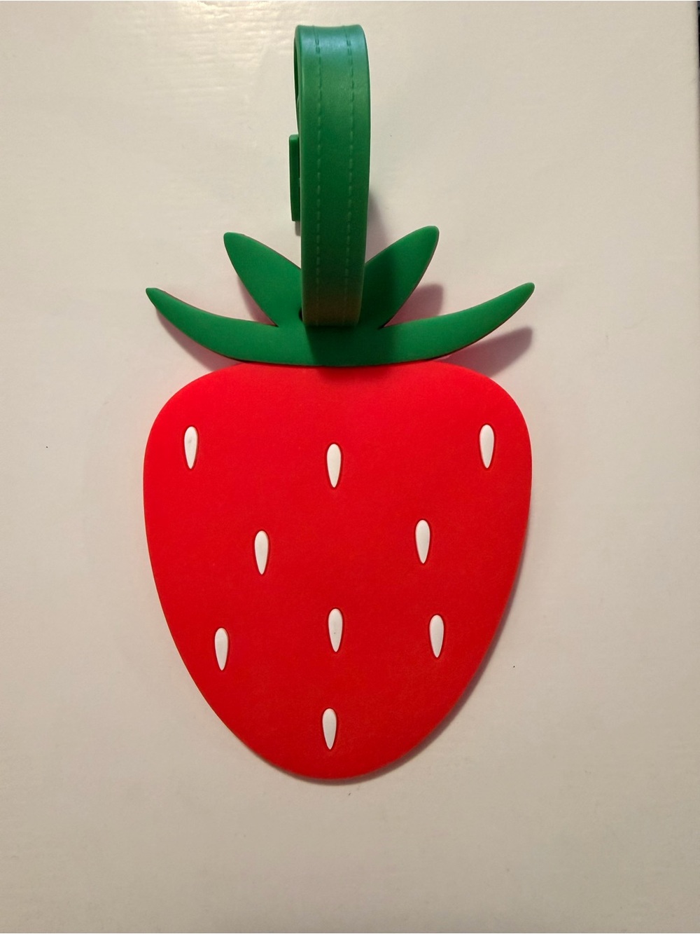 Strawberry Luggage Tag in Red and Green